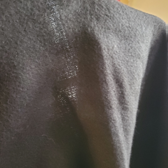 Black with faux leather trim belt poncho shawl 2xl or 3xl - Picture 5 of 10